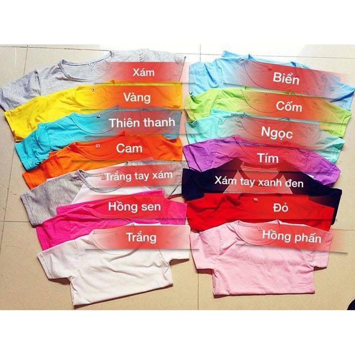 Áo thun cổ tròn đen trơn chất liệu Cotton co dãn 4 chiều
