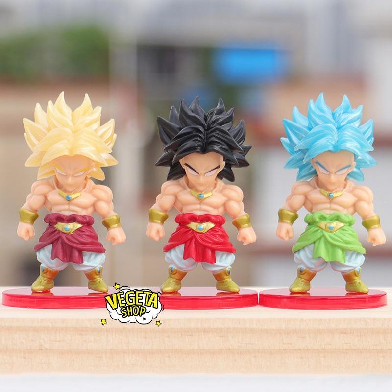 Mô hình Dragon Ball - Set 3 mô hình Broly SSJ Blue God - WCF - Cao 8cm