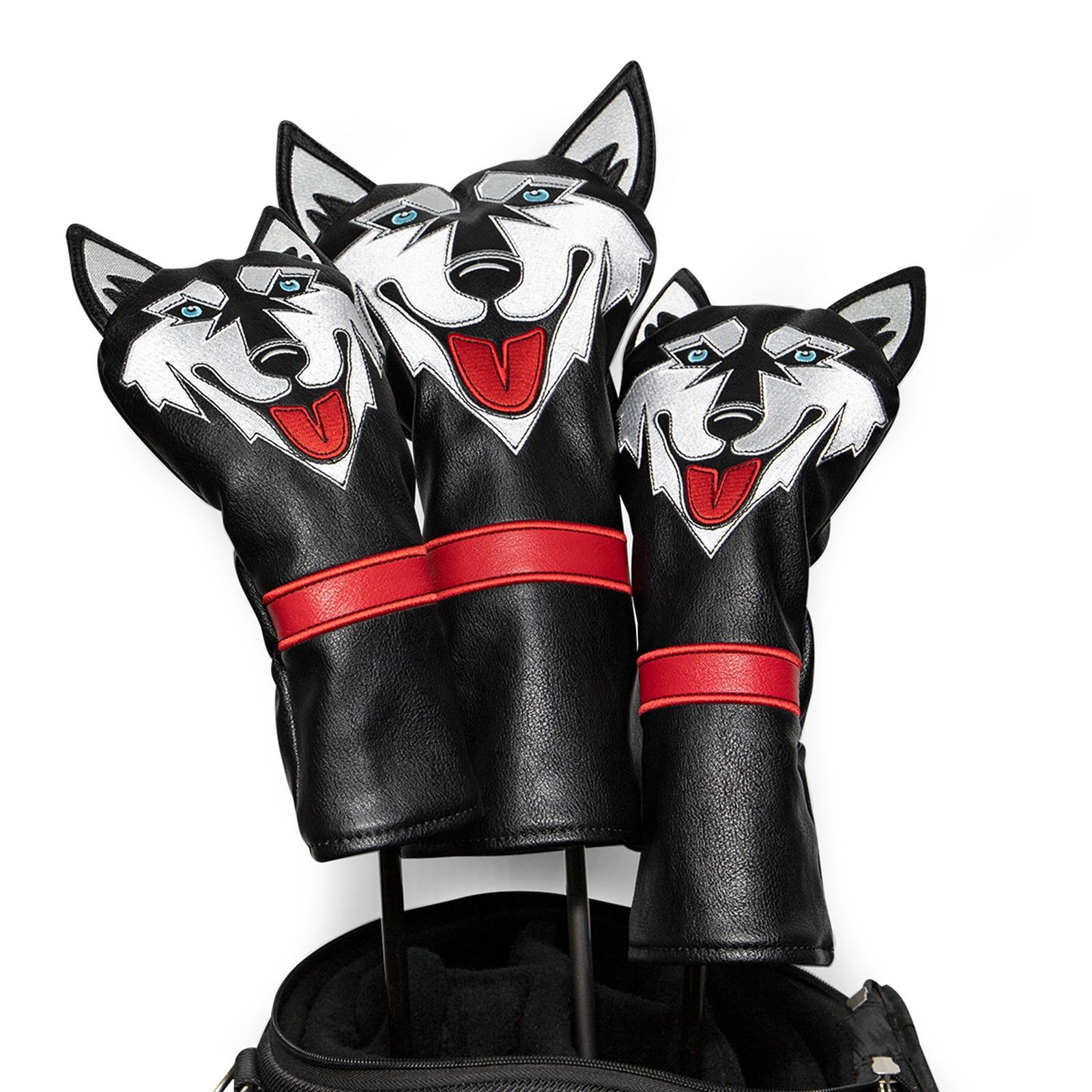 3Pcs Fashion Golf Club Head Covers Wood Headcover Protective Sleeve Golfer Gift