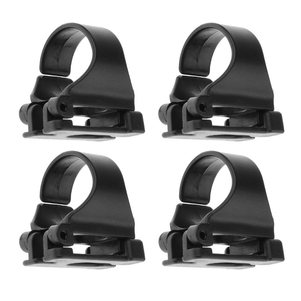 4Pcs/set Black Plastic Snorkel Clip Replacement for Snorkeling and Scuba Diving