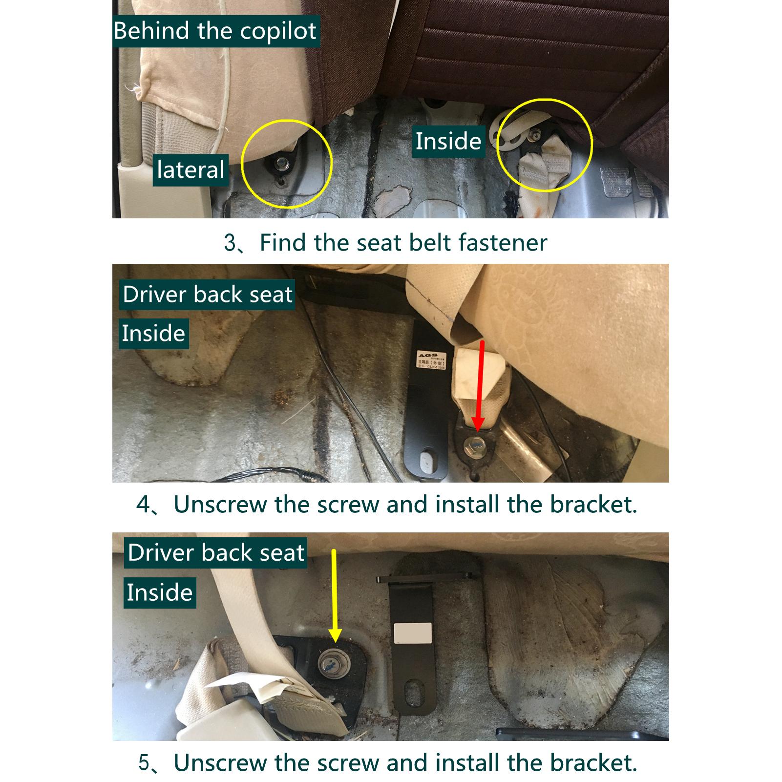 Car Child Seat Restraint Anchor Mounting Kit Replacement for Honda Civic CIIMO 2006-2010