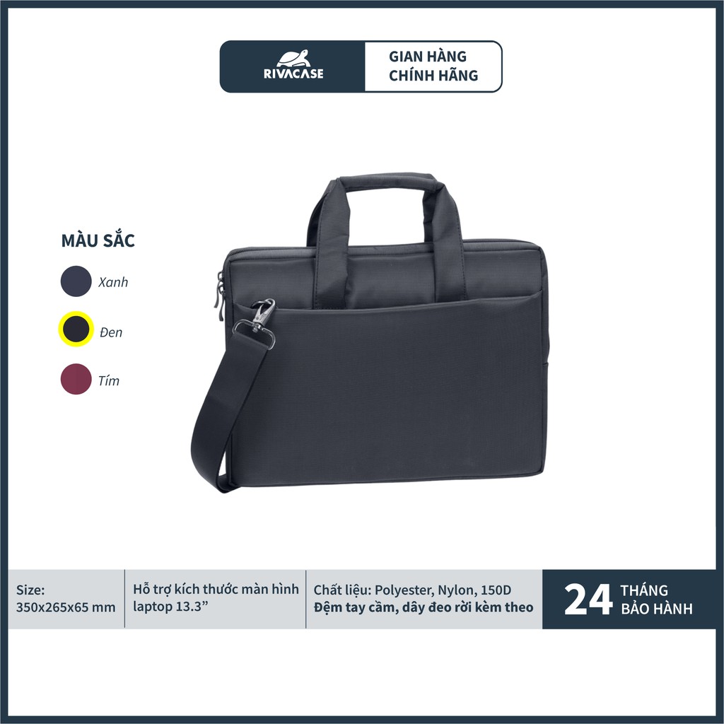 Túi Xách Laptop RIVACASE 8221 Dành Cho Laptop 13.3&quot; - Hàng Chính Hãng