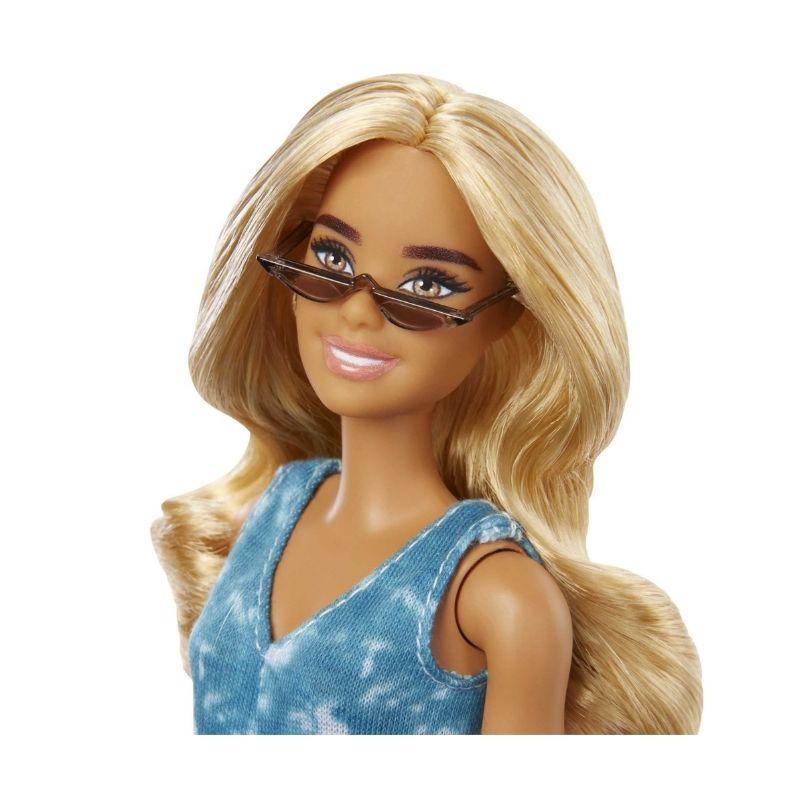 Đồ Chơi BARBIE Búp Bê Thời Trang Barbie - Blond Long Hair & Blue Jump GRB65/FBR37