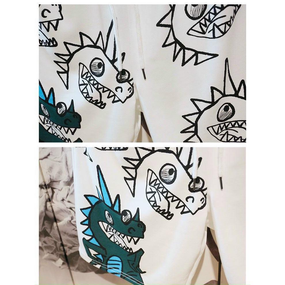 Quần Đùi Hoạt Hình Khủng Long - Quần Short Unisex , Nam Nữ Đều Mặc Được, Chất Thun Thể Thao Thoáng Mát, Đồ Mặc Nhà