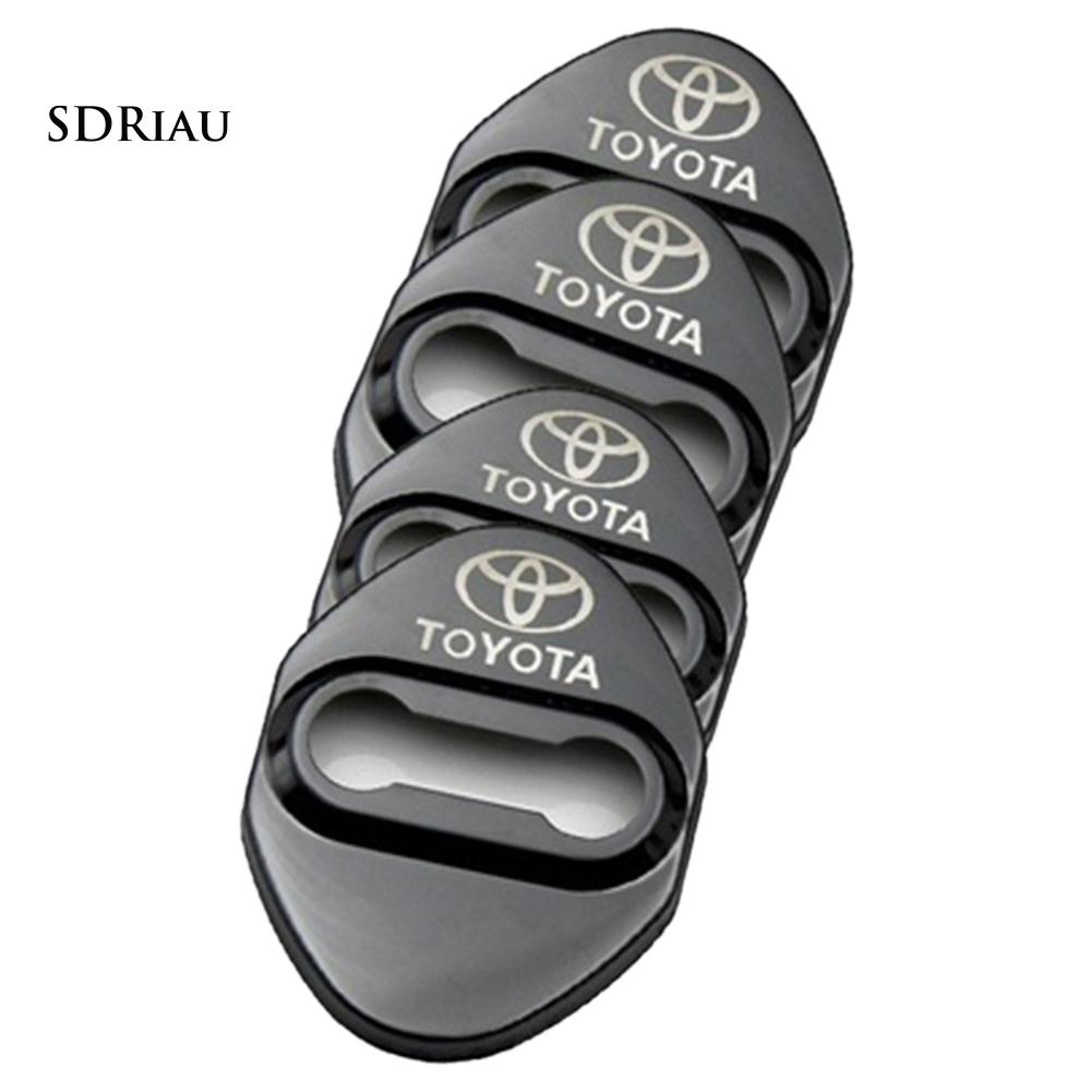 Bộ 4 Miếng Inox Bảo Vệ Khóa Cửa Xe Hơi Toyota Camry Corolla