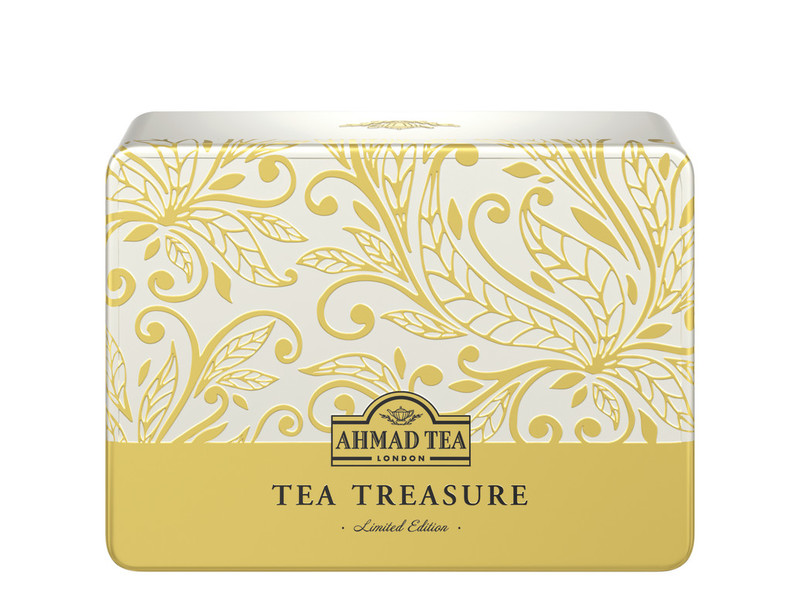 TRÀ AHMAD ANH QUỐC - BỘ SƯU TẬP TRÀ 6 VỊ (120g) hộp sắt hình chữ nhật - Tea Treasure