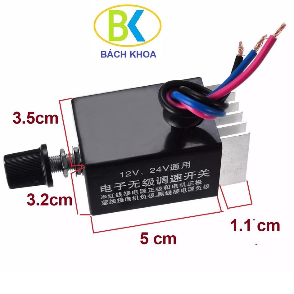 Điều tốc 12V 10A dùng điều chỉnh tốc độ bơm Mini đôi, độ sáng đèn led, động cơ 12V