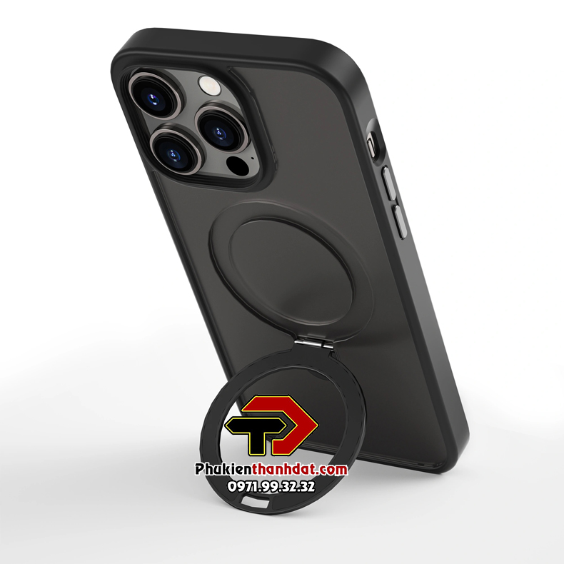 Ốp lưng dành cho iPhone 14 Pro Max hỗ trợ sạc không dây, có chân chống dựng điện thoại chính hãng WIWU Protective Case -Hàng chính hãng
