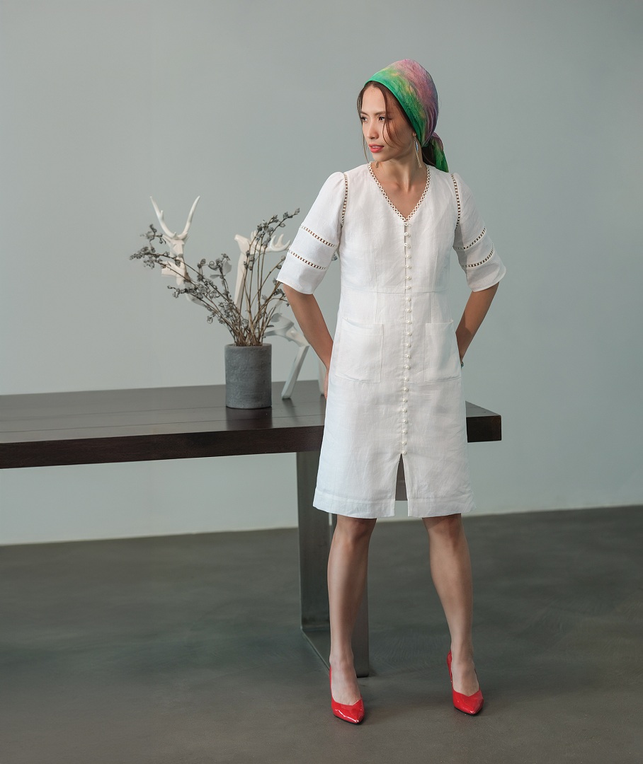 Đầm Suông Linen Sương DRE137 thời trang thiết kế Hity