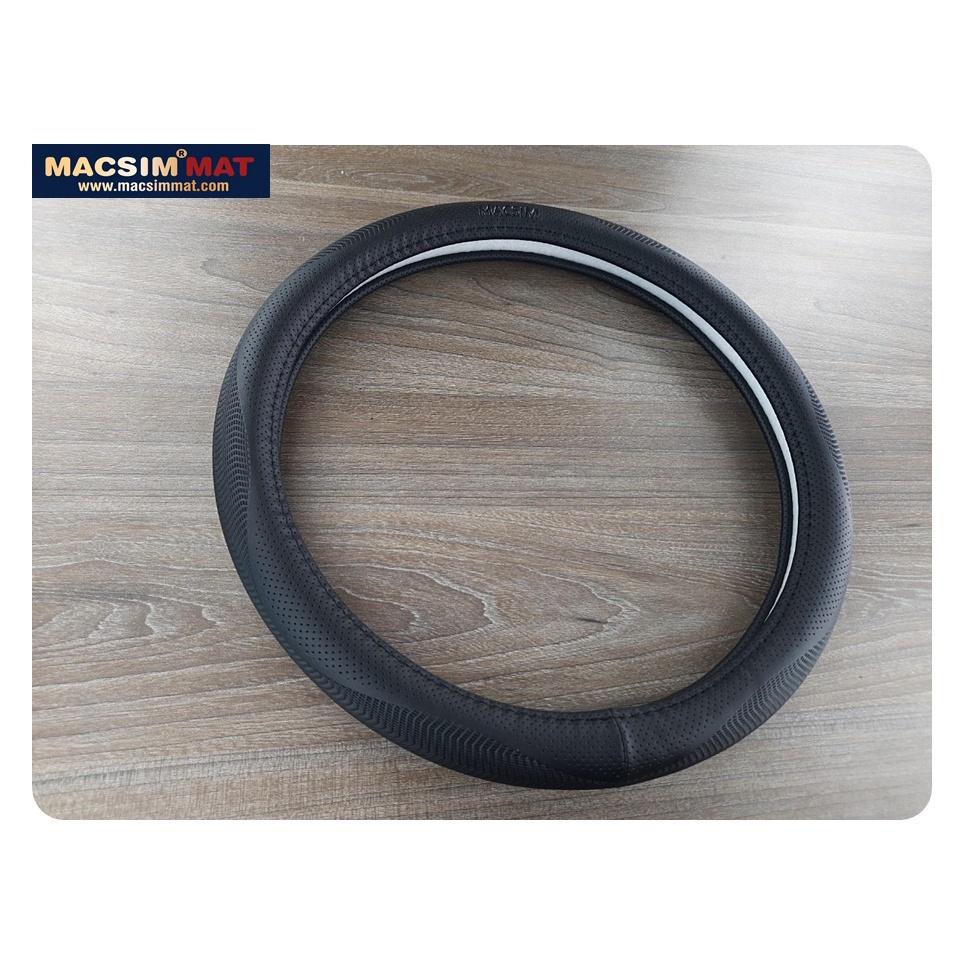 Bọc vô lăng cao cấp Macsim mã L17T mới chất liệu da thật - Khâu tay 100% size M phù hợp các loại xe