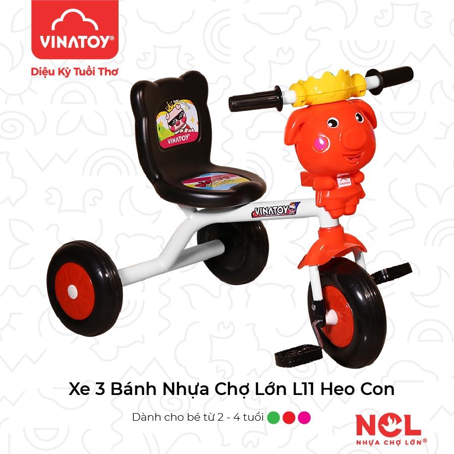 Xe 3 Bánh Nhựa Chợ Lớn hình Heo Con (Không nhạc) - M1860-X3B