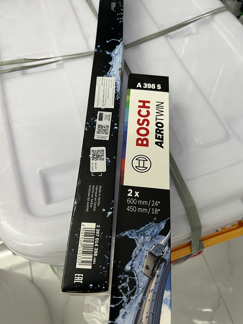 Gạt Mưa Thân Mềm Cao Cấp BOSCH Set A398S Kích Thước 24" & 18" : MAZDA CX5 , MAZDA CX8 ..
