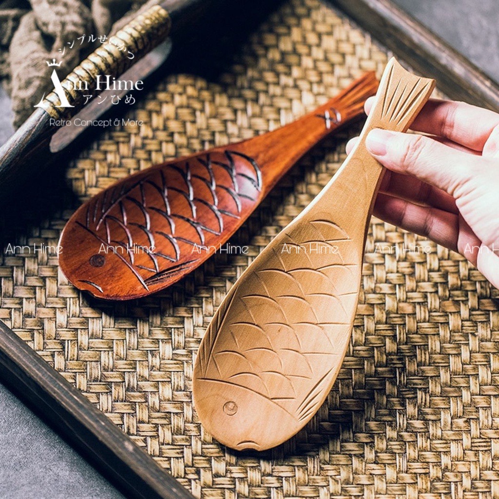 Muỗng Gỗ Muôi Gỗ Nhật Bản Vintage