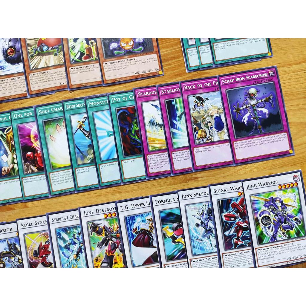 Bài Yugioh ️️ Thẻ bài Yugioh Yusei Fudo Synchro deck 54 lá