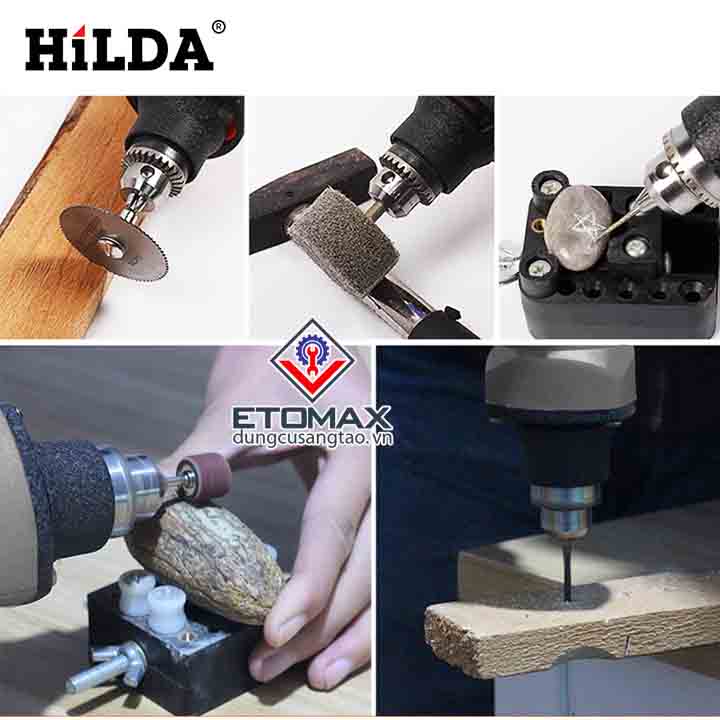 Bộ phụ kiện máy khoan mài đa năng HILDA cao cấp