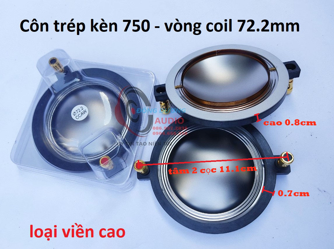 CÔN TRÉP 750 MÀNG TITAN - LOẠI VIỀN CAO - COIL TREBLE 750 - COIL TRÉP KÈN