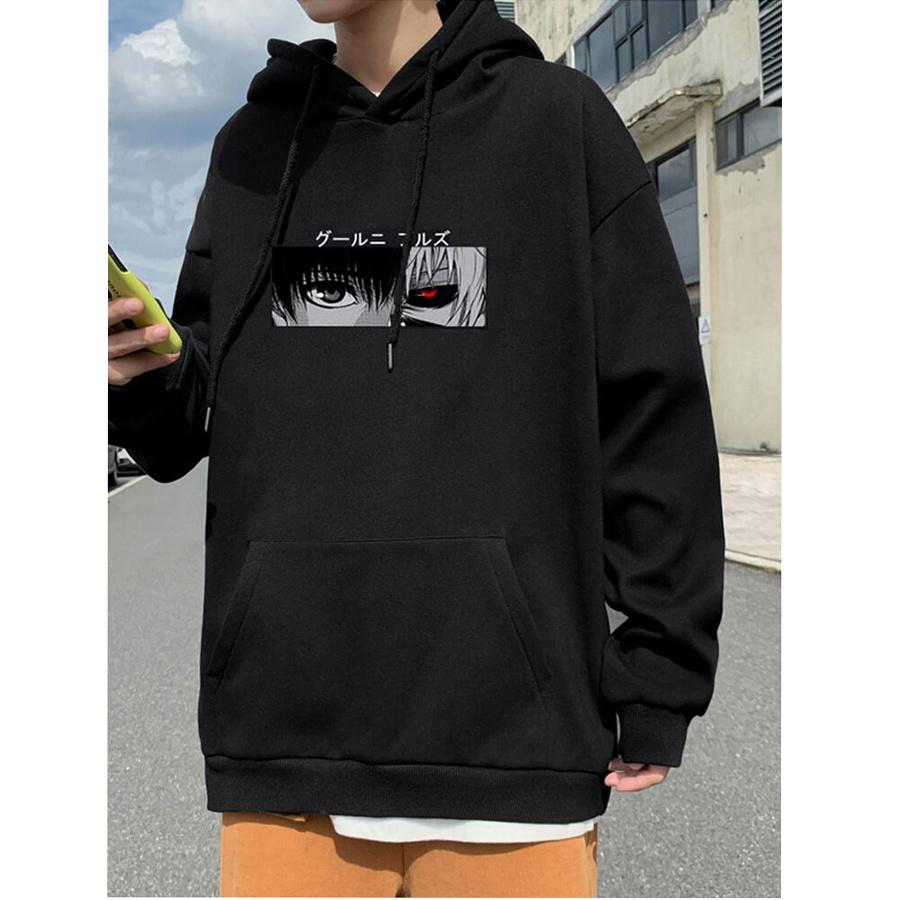 Áo Hoodie Nam Nữ Nỉ Ngoại Nam Nữ anime Ghoul Tokyo, Áo khoác thu đông vải nỉ