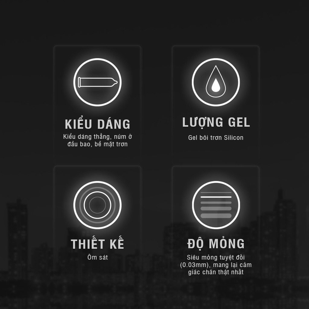 Bao Cao Su LifeStyles ZERO Cao Cấp Siêu Mỏng Tuyệt Đối, Dẻo Dai - Hộp 3 bao