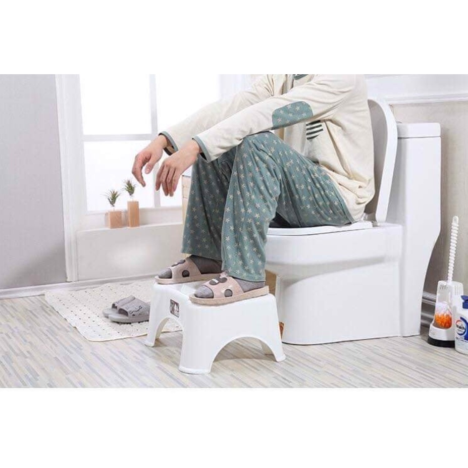 Ghế kê chân toilet, bồn cầu chống táo bón Việt Nhật, ghế kê chân đi vệ sinh cho bé siêu bền tiện dụng tặng kèm khăn lau pakasa - Hàng Việt Nam