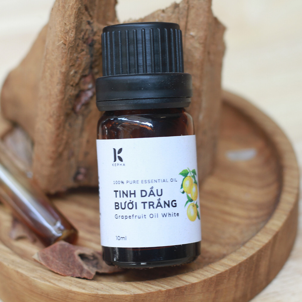 Tinh dầu Bưởi Trắng Kepha 10ml - Đảm bảo nguyên chất 100%, nhập khẩu trực tiếp Tây Ban Nha - Giúp làm đẹp, kích thích tóc mọc, giảm tóc rụng - Khử mùi, thư giãn, giảm stress, giúp sạch không khí