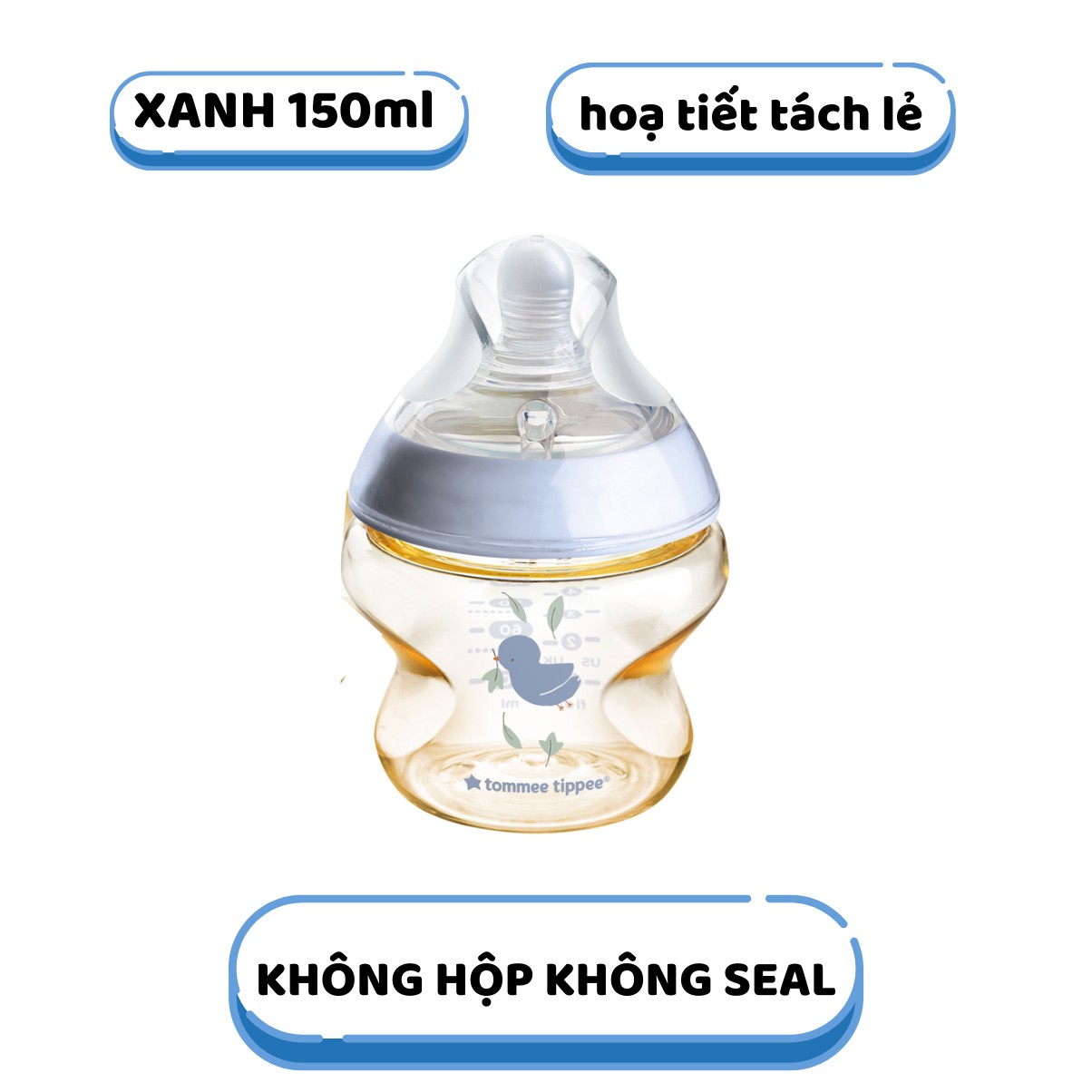 Bình Sữa PPSU Ty Siêu Mềm Tự Nhiên Tommee Tippee Natural Start (Bộ 1 Bình 260ml và 1 Bình 150ml)