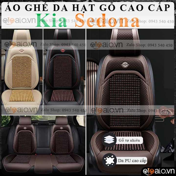 Áo trùm lót bọc ghế da xe ô tô Kia Sedona da hạt gỗ tự nhiên CAO CẤP