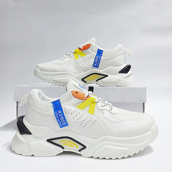 Giày sneaker hàn quốc, thể thao nam trắng, giày nam đen trắng trẻ trung BELIFA STORE mã A03T