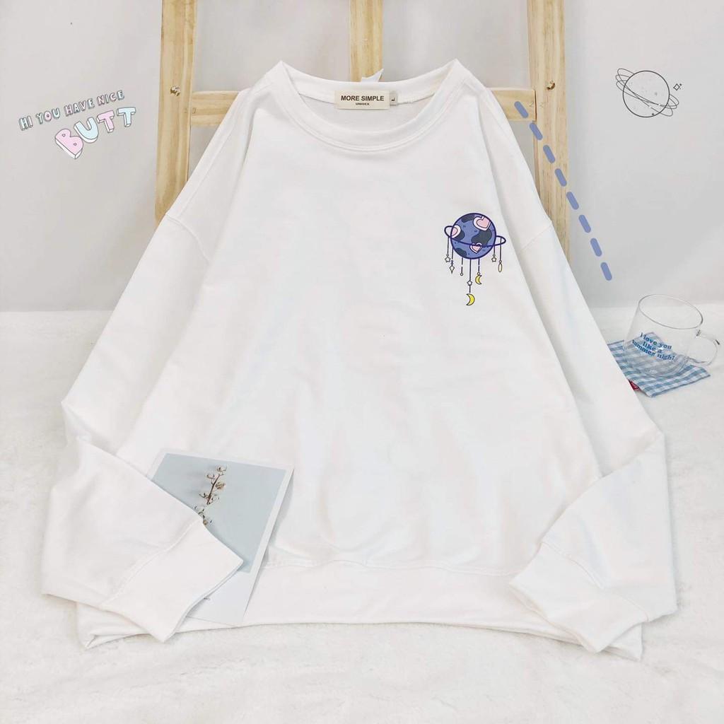 Áo Sweater Nỉ UNI MOON Tay Dài Form Rộng Ulzzang ZoZo_Unisex