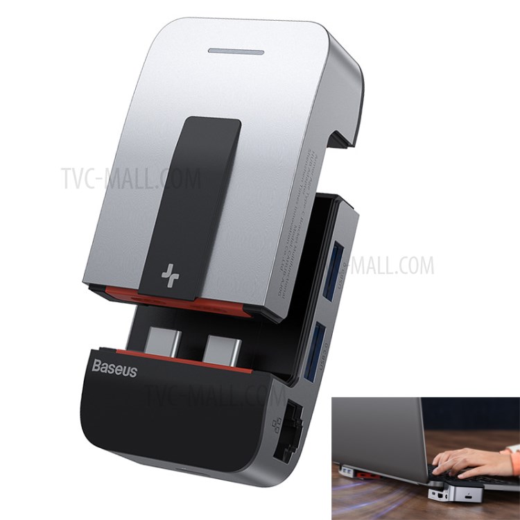 Bộ chuyển đổi Hub đa chức năng BASEUS Armor Age Type-C 9 cổng  (USB3.0 * 3 + HDMI * 1 + RJ45 * 1 + Loại-C * 3 + 3.5 Âm thanh) - Hàng chính hãng