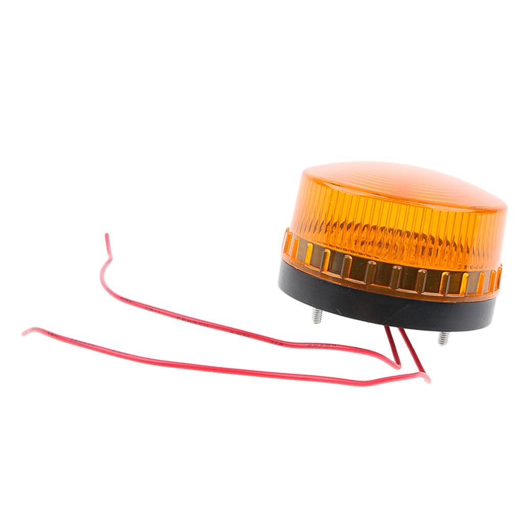 2x LED Beacon Amber Flashing Strobe Signal Warning Light Lamp