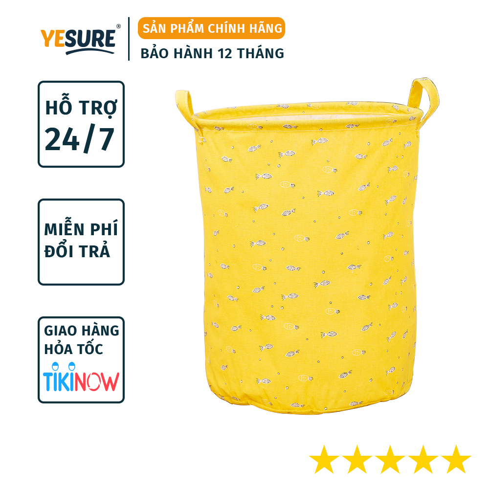 Giỏ Đựng Quần Áo , Đồ Giặt , Chăn Mền , Thú Bông , Đồ Chơi Trẻ Em Hoa Văn Trang nhã Sang Trọng YESURE - Hàng chính hãng