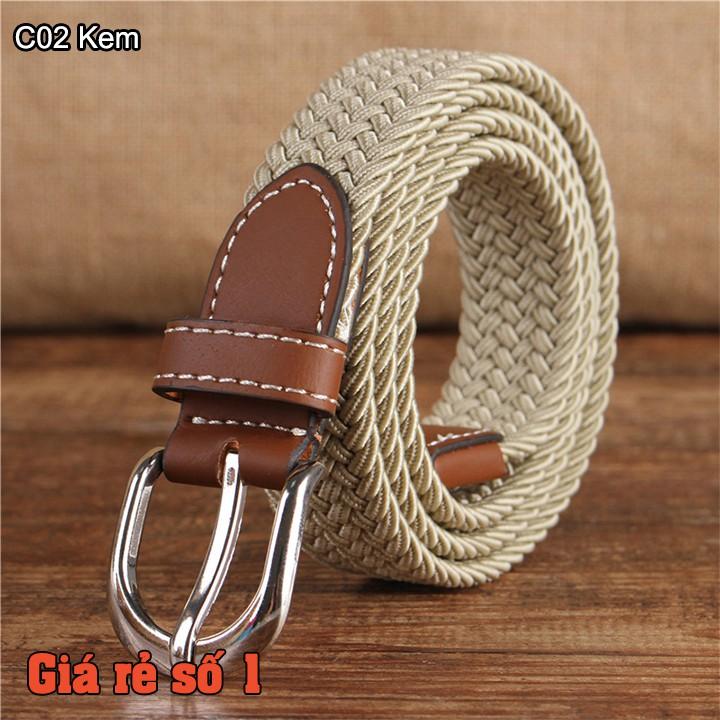 Thắt lưng vải dù co giãn bản nhỏ của nữ 2,5cm - 24 màu