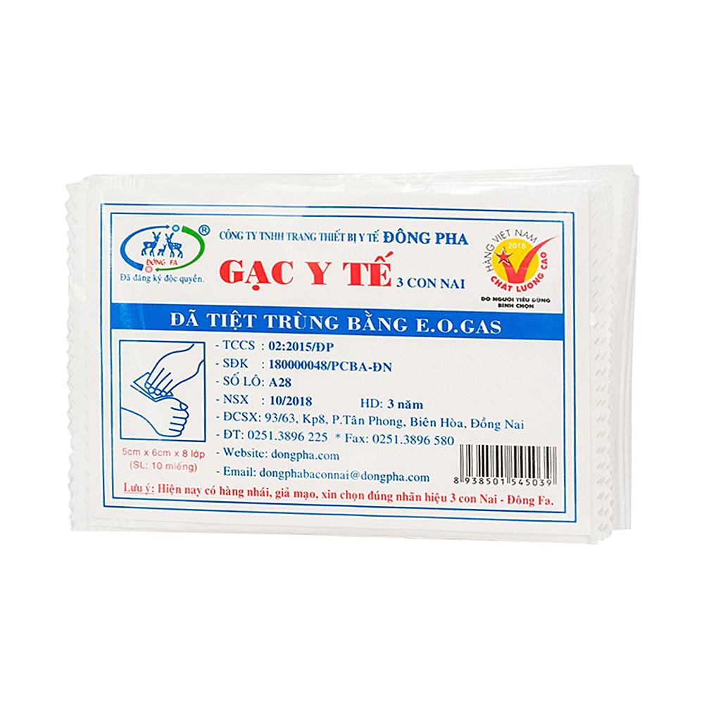 GẠC Y TẾ TIỆT TRÙNG ĐÔNG PHA (10 miếng/gói