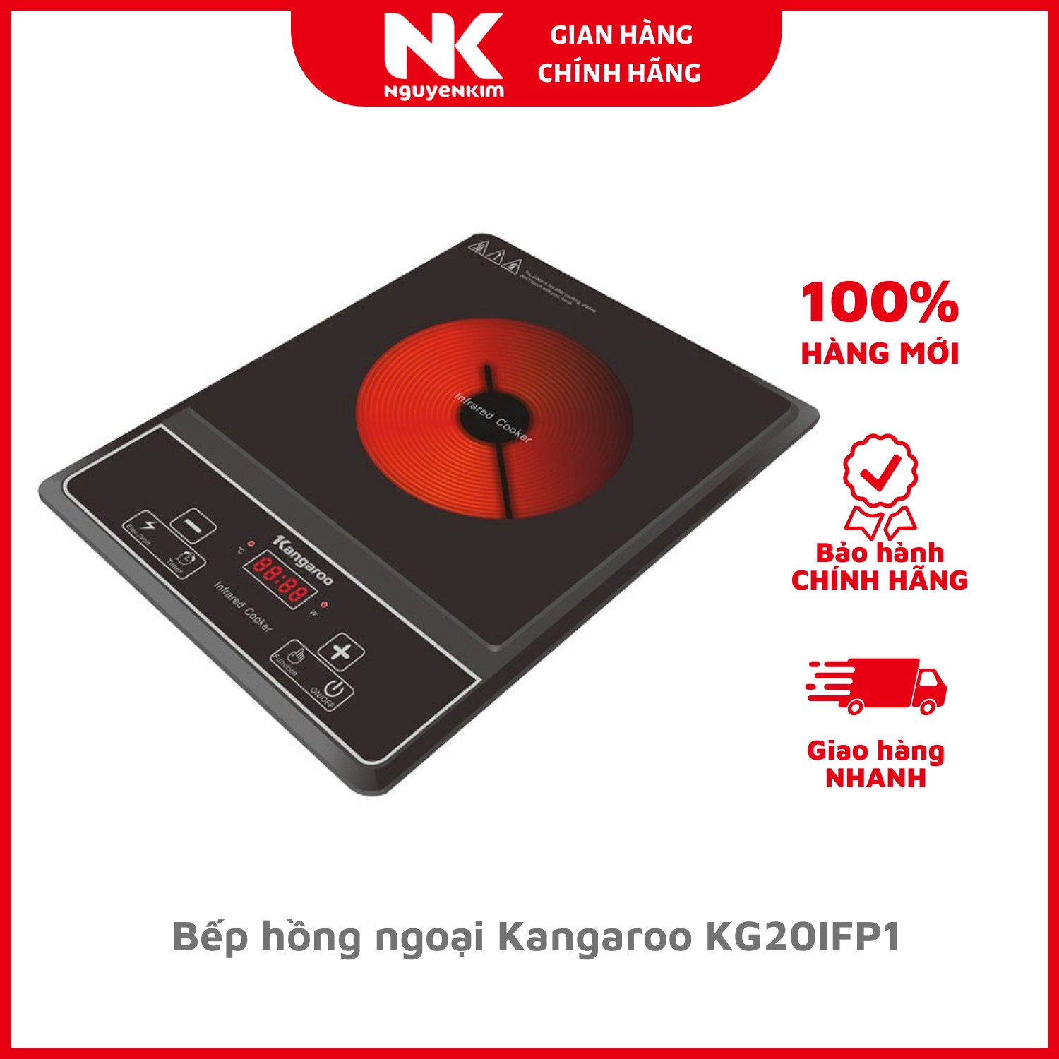 Bếp hồng ngoại Kangaroo KG20IFP1 - Hàng Chính Hãng