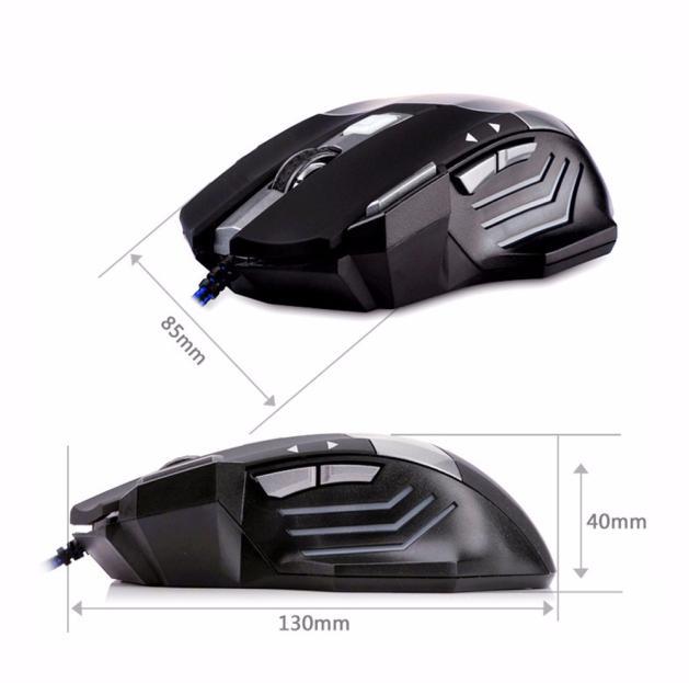 Chuột Game Thủ Máy Tính 5500DPI 7 Nút Quang USB Chuột Ergonomic Có Dây Dành Cho Máy Tính Laptop Trò Chơi còn Hàng