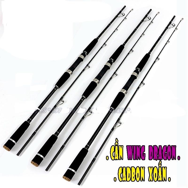 Cần câu lure máy đứng cần dài 2m4 hàng loại 1 cacrbon siêu nhẹ cần tải cá 10kg y hình