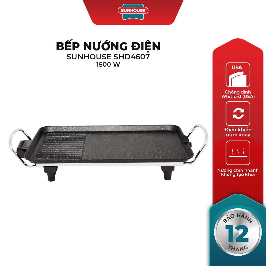 Bếp Nướng Điện Sunhouse SHD4607 (1500W) - Hàng chính hãng