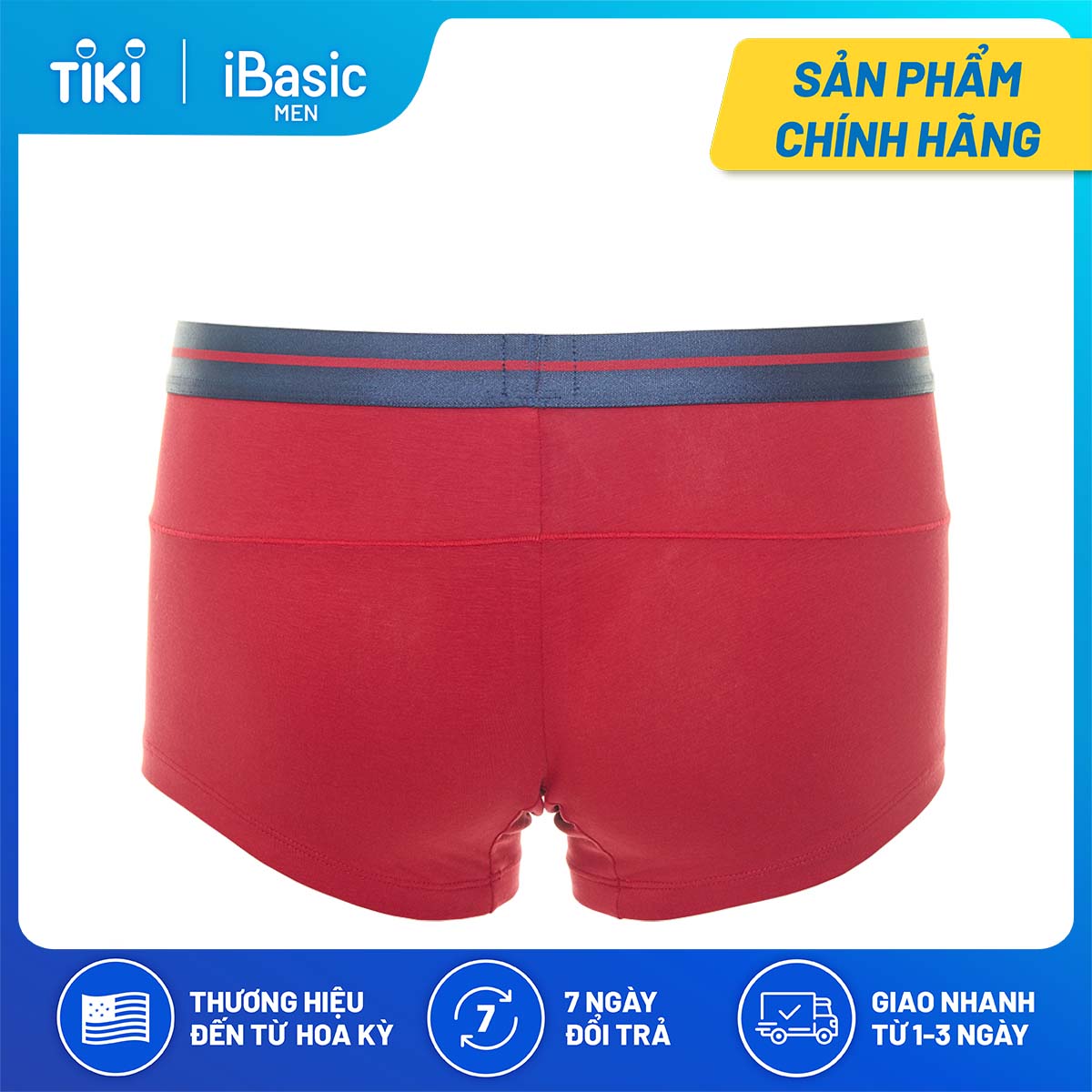 Combo 3 quần lót nam trunk cotton USA iBasic PANM056