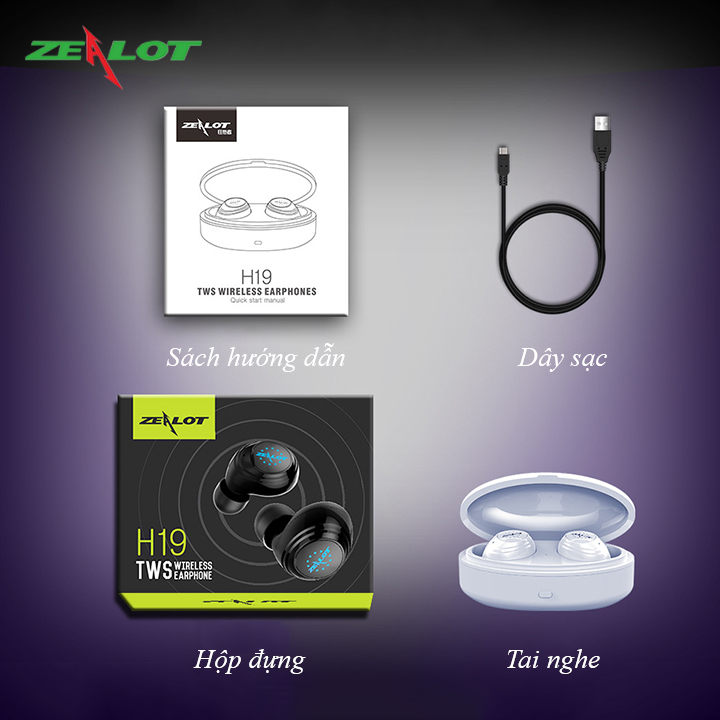 Tai nghe bluetooth Zealot không dây hàng chính hãng tương thích với nhiều dòng điện thoại như iphone, samsung, xiaomi, oppo... dành cho cả nam và nữ