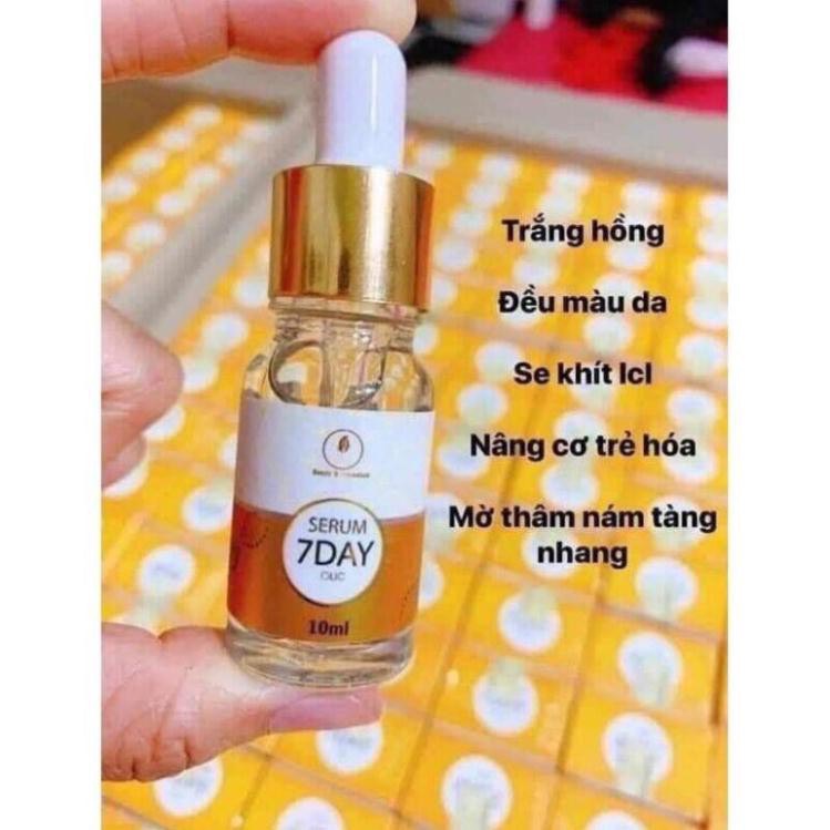 (Sỉ 4) Serum7 Day OlicVàng 10ml SerumHuyếtThanhTruyềnTrắng Xoá Nhắn, TrẻHoá Da