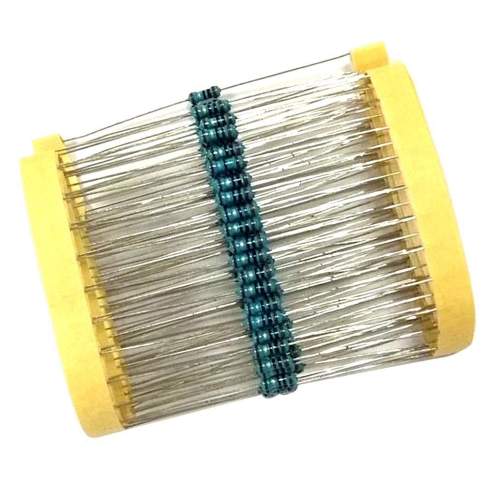 100 Miếng 1/4W 0.25W 220Ohm Kim Loại Phim Điện Trở Bộ Độ Chính Xác 1 Phần Trăm