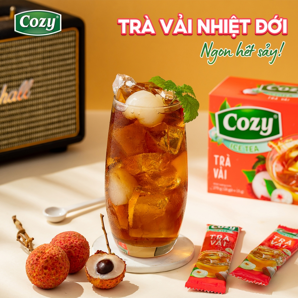 Cozy Icetea Vải 16 gói x 15g Hộp