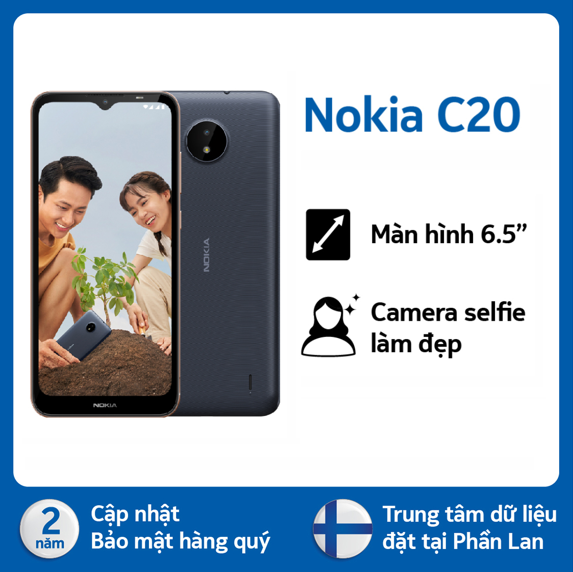 Điện thoại Nokia C20 2GB/32GB - Hàng chính hãng