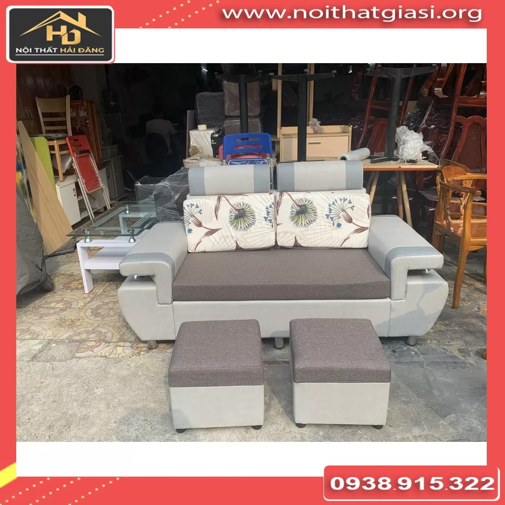 Bộ sofa bọc da phòng khách sang trọng