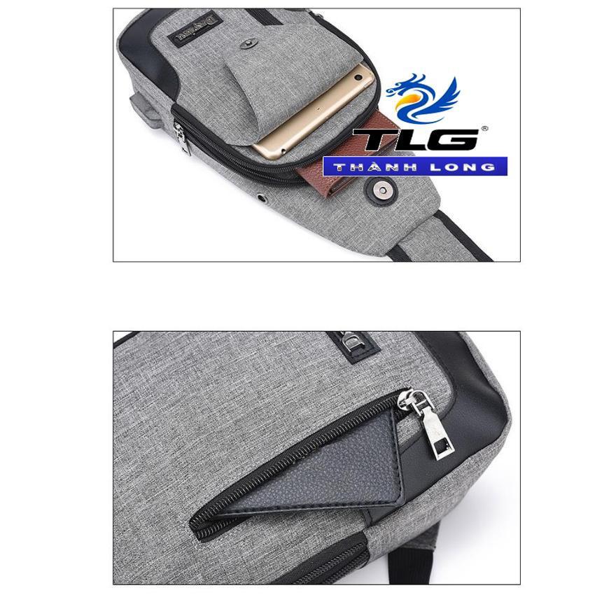 Túi đeo chéo nam cao cấp tích hợp cổng sạc USB Thành Long TLG 208211