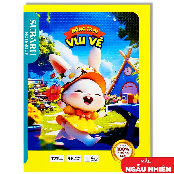 Tập Subaru Nông Trại - 4 Ô Ly Vuông - 96 Trang 122gsm - Vĩnh Thịnh A094-V1 (Mẫu Bìa Giao Ngẫu Nhiên)