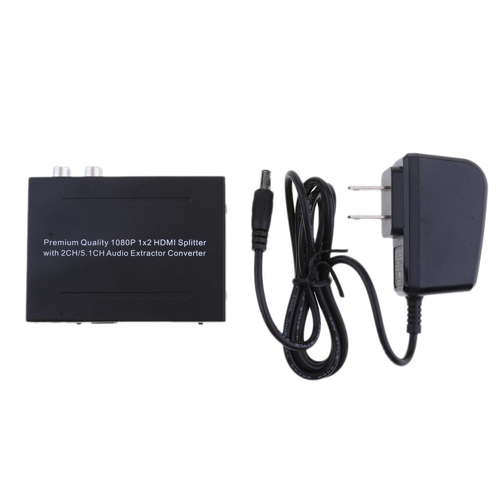 1In Optical Splitter Converter Stereo Audio Extractor US Plug