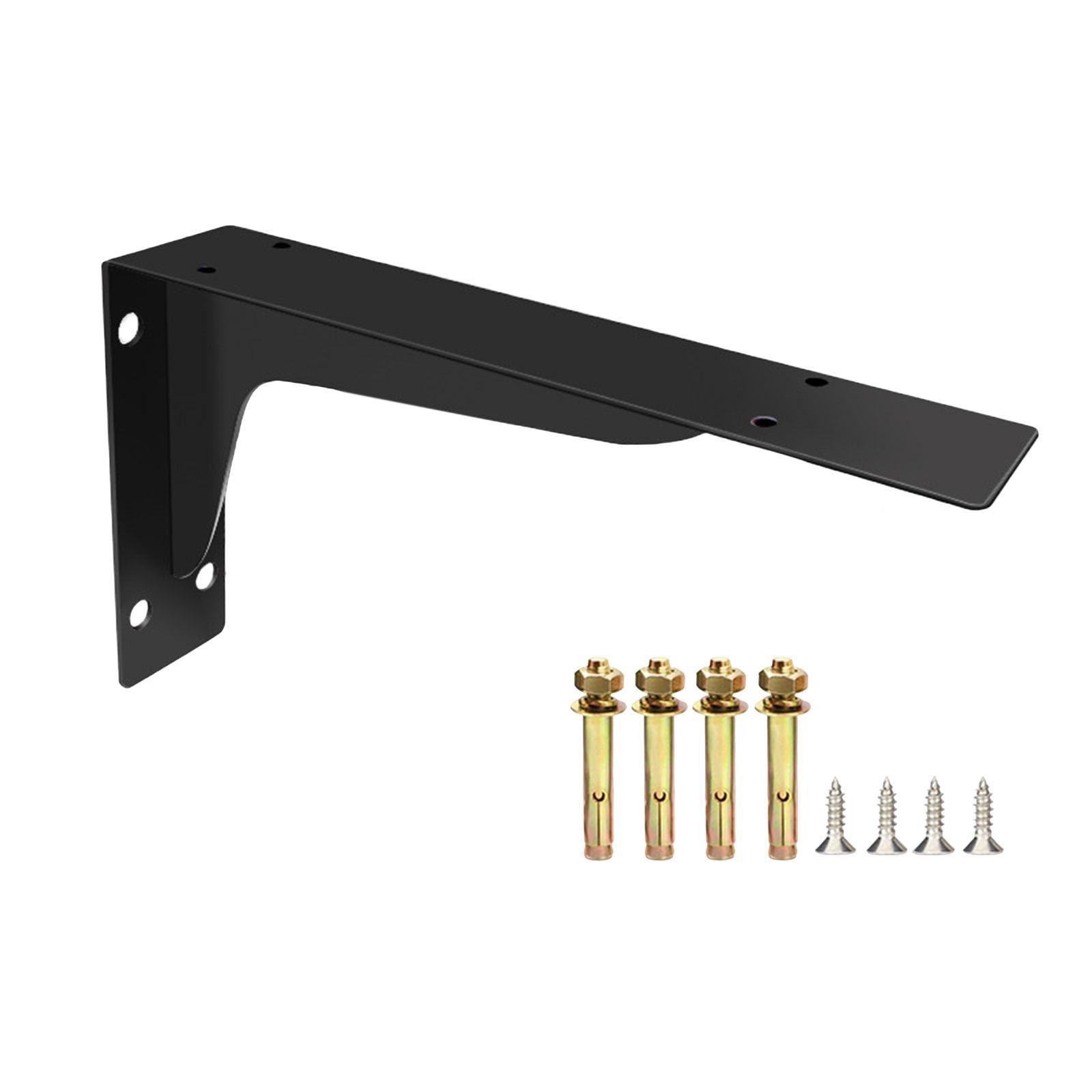 Thickened Shelf Bracket, 90 Degree Metal Tripod Wall Mount with Screws Strong Load Bearing Triangle Bracket for Work Furniture