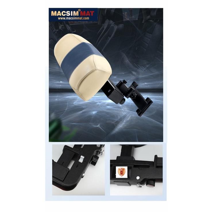 Gối tựa đầu ô tô cao cấp nhãn hiệu Macsim CHP03B màu đen, nâu , be
