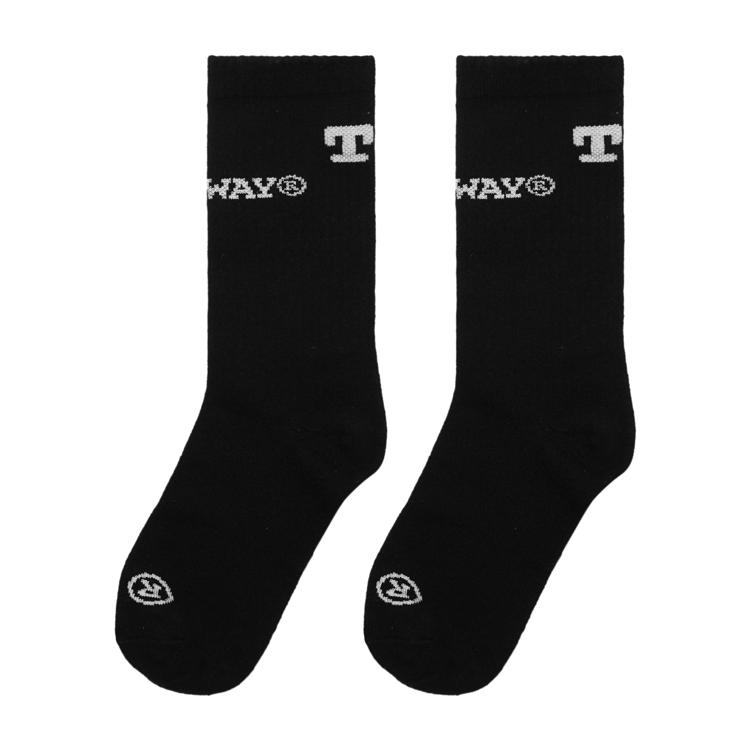 5THEWAY TRADEMARK Crew Socks in BLACK aka Tất Dài Đen